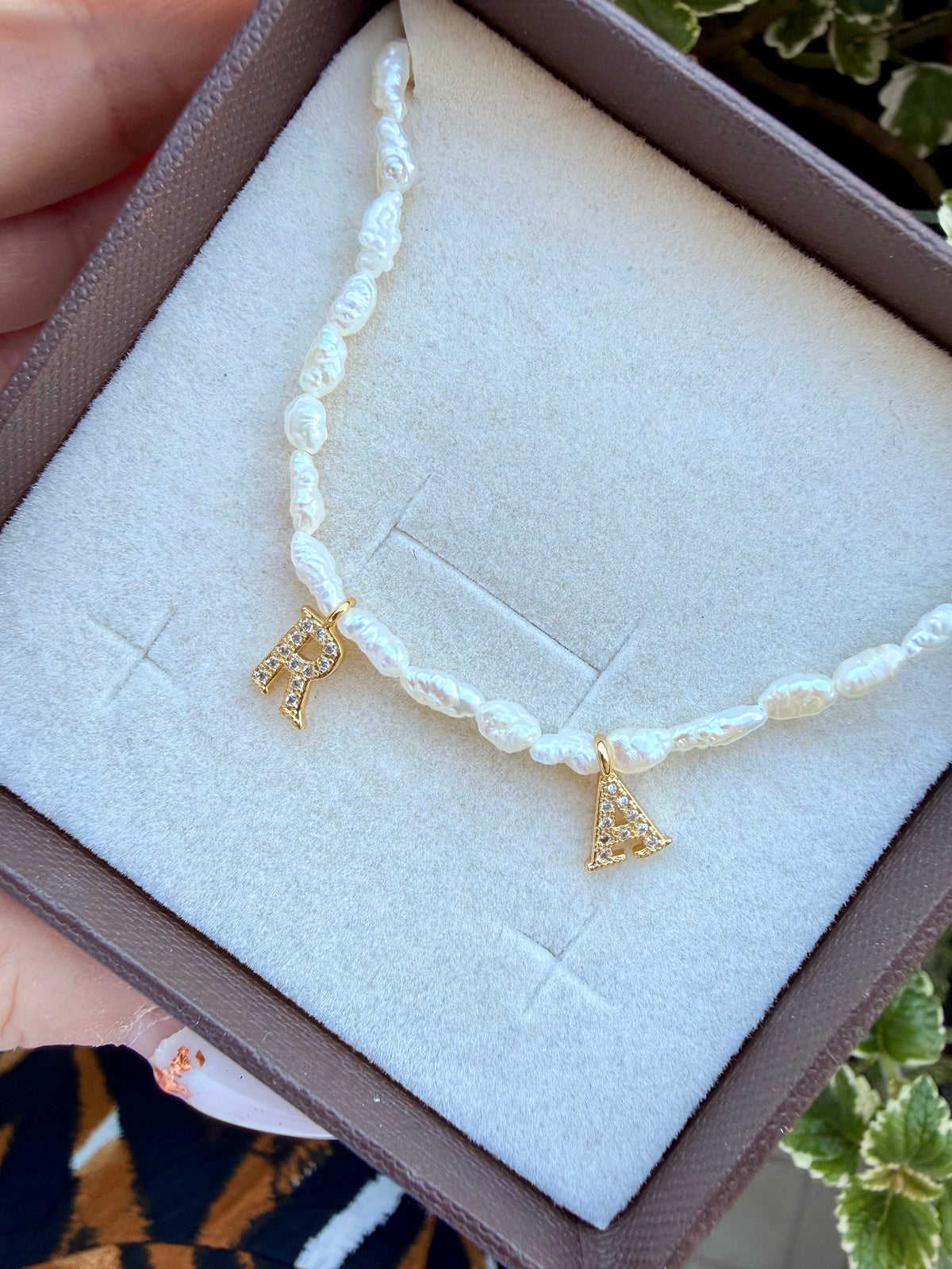 COLLANA PERLE D’ACQUA DOLCE CON INIZIALE