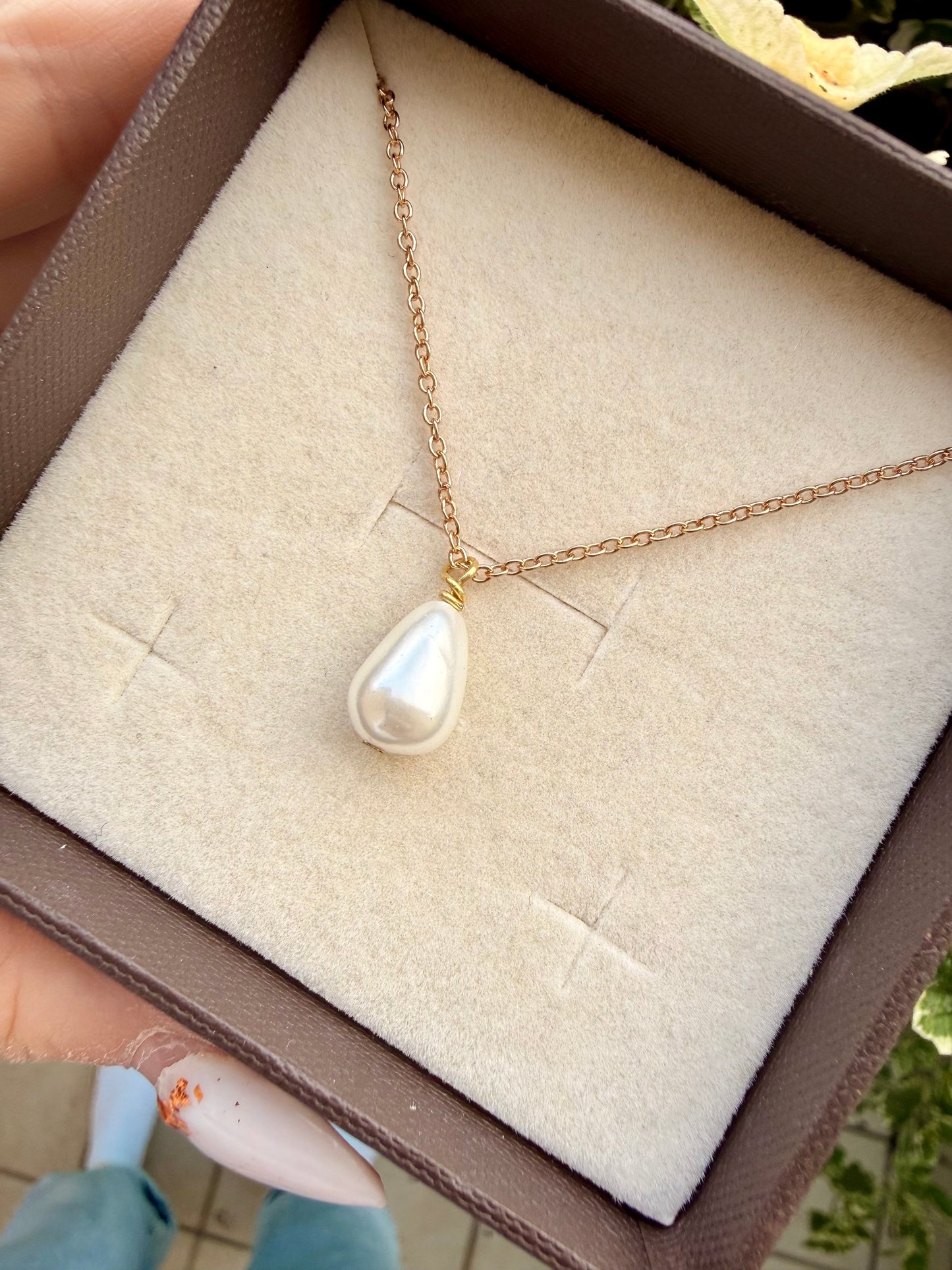 COLLANA MADREPERLA GOCCIA