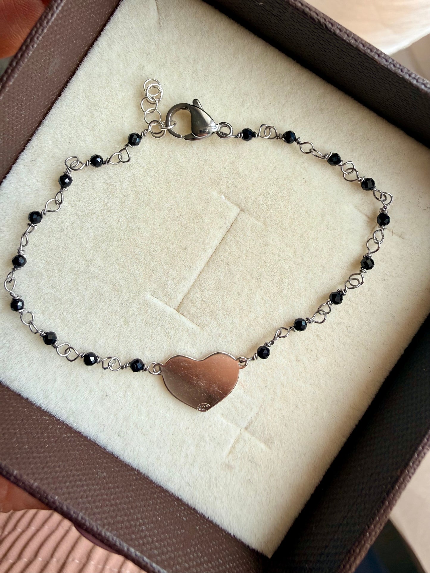 BRACCIALE CRISTALLI CON CUORE