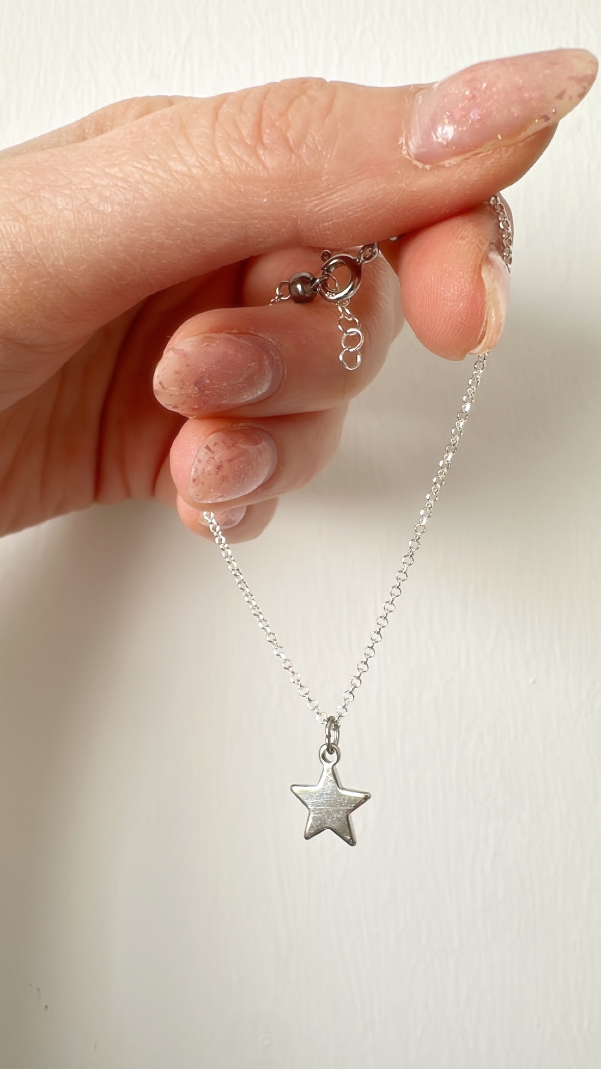 BRACCIALE CATENA ROLÒ ARGENTO CON STELLA