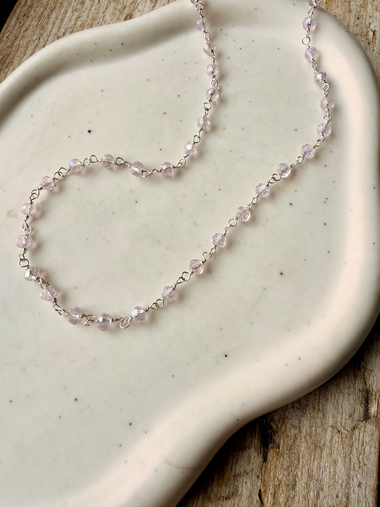 COLLANA CRISTALLI ROSA