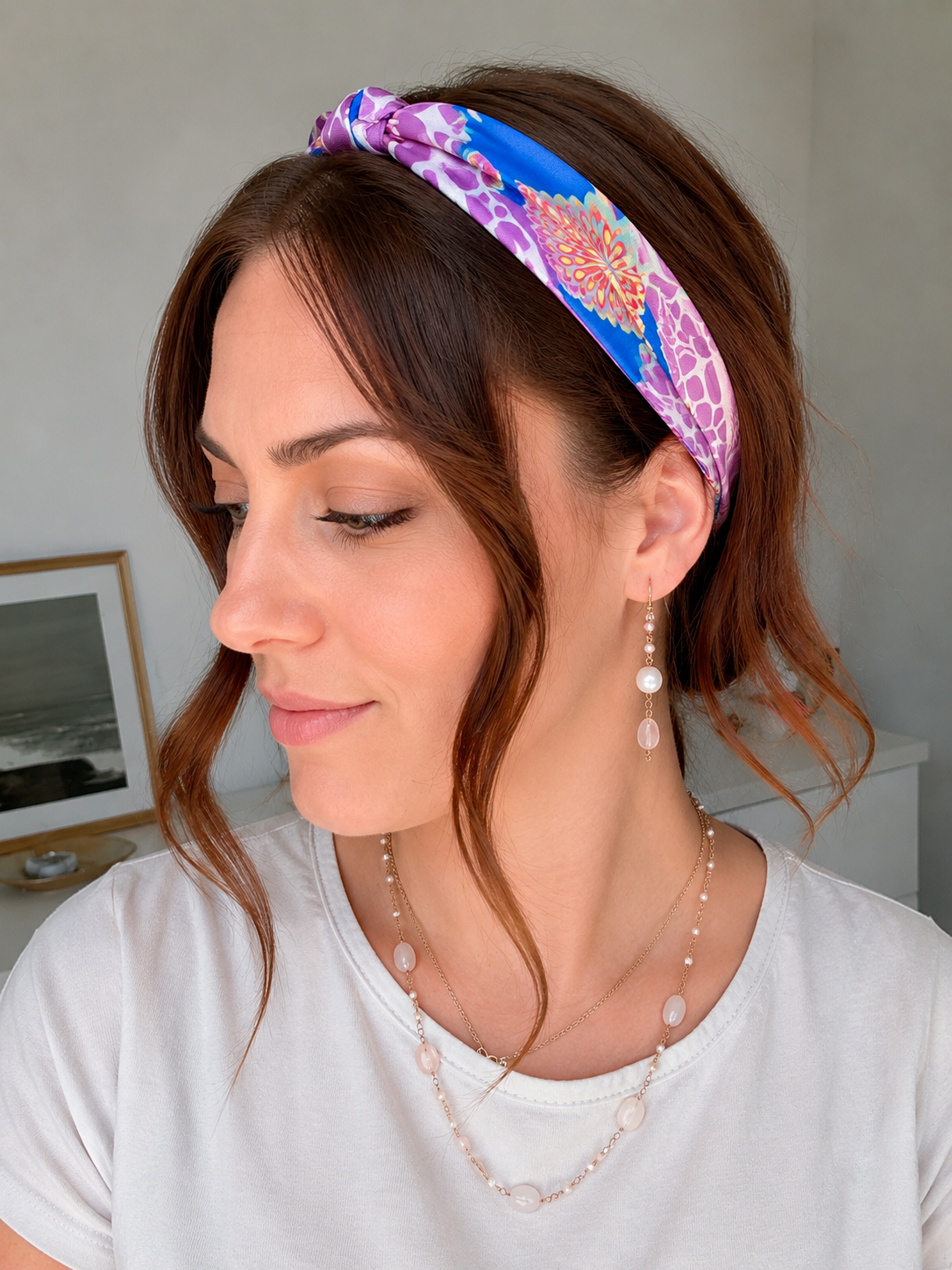 BANDANA FOULARD CON GIRAFFA MULTICOLORE