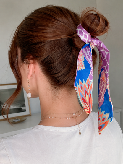 BANDANA FOULARD CON GIRAFFA MULTICOLORE