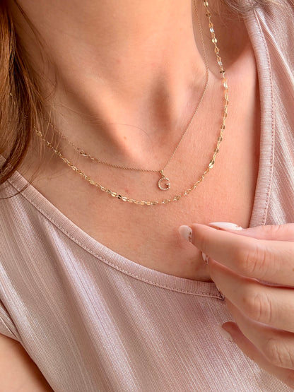COLLANA CON OVALI PIATTI LAVORATI