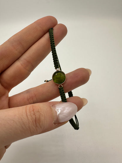BRACCIALE IN MACRAMÈ CON PIETRE NATURALI