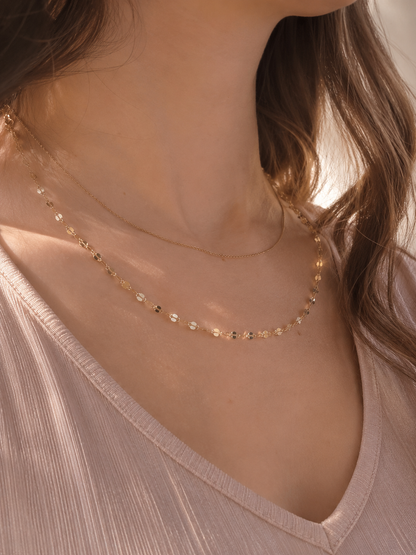 COLLANA CON OVALI PIATTI LAVORATI
