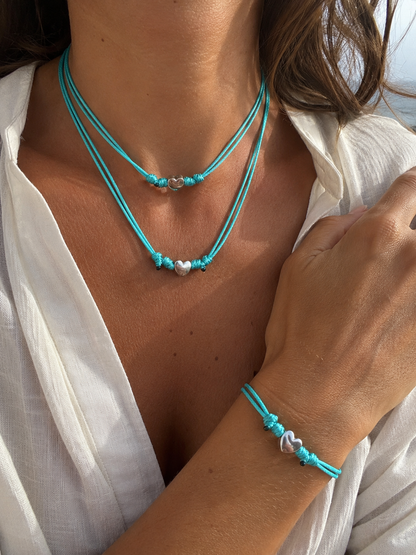 COLLANA CORDINO CON CUORICINO