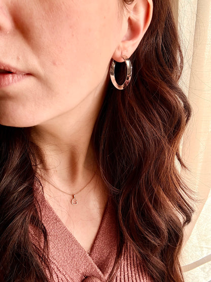 ORECCHINI A CERCHIO IN ARGENTO 925 32mm