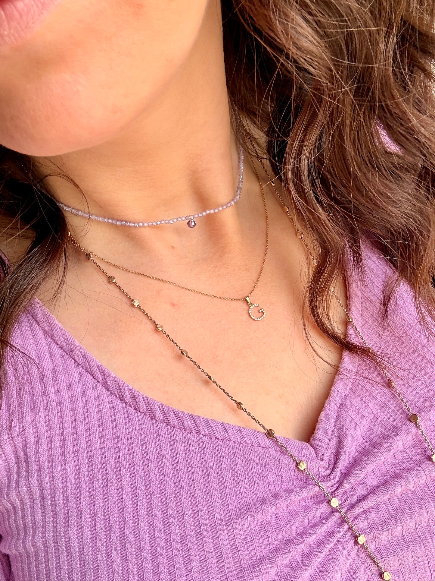 COLLANA ZIRCONI LILLA