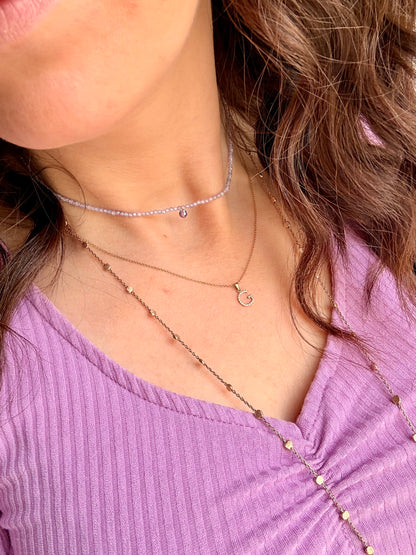 COLLANA ZIRCONI LILLA