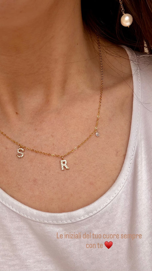 COLLANA LETTERINE E PUNTO LUCE