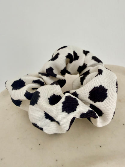 SCRUNCHIE A POIS BIANCO-NERO