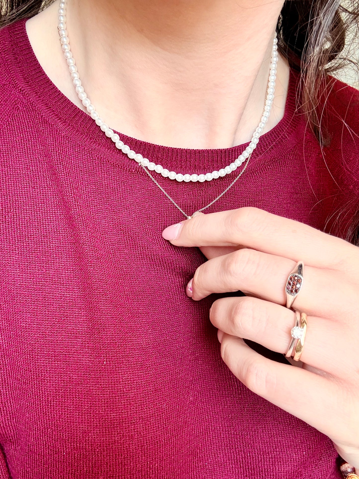 COLLANA PERLE CERATE 4mm