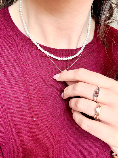 COLLANA PERLE CERATE 4mm