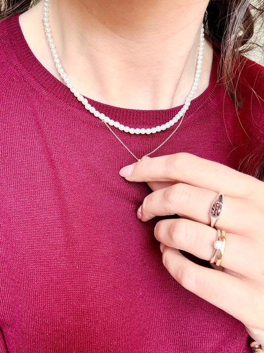 COLLANA PERLE CERATE 4mm