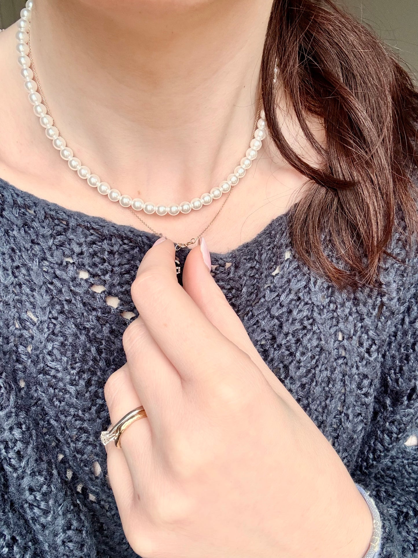 COLLANA DI PERLE CERATE DI VETRO