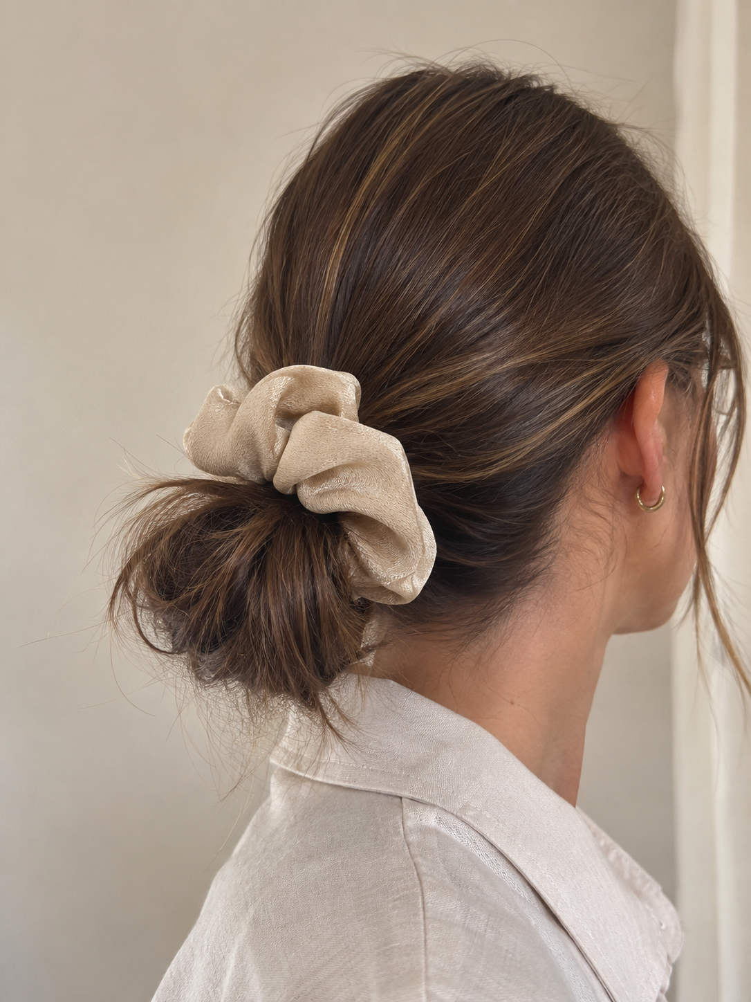 SCRUNCHIE BEIGE CHAMPAGNE