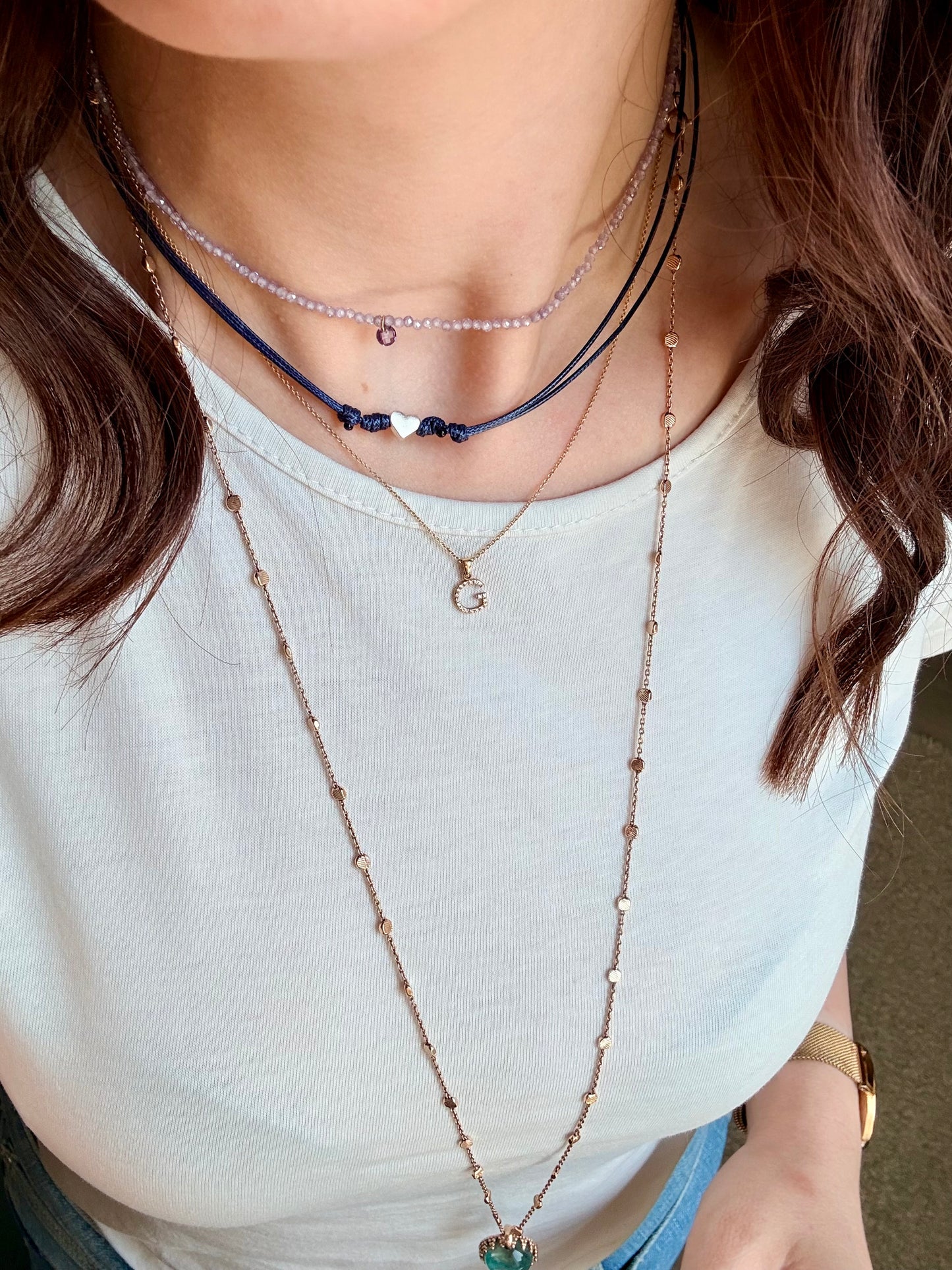 COLLANA CORDINO CON CUORICINO