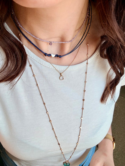 COLLANA CORDINO CON CUORICINO