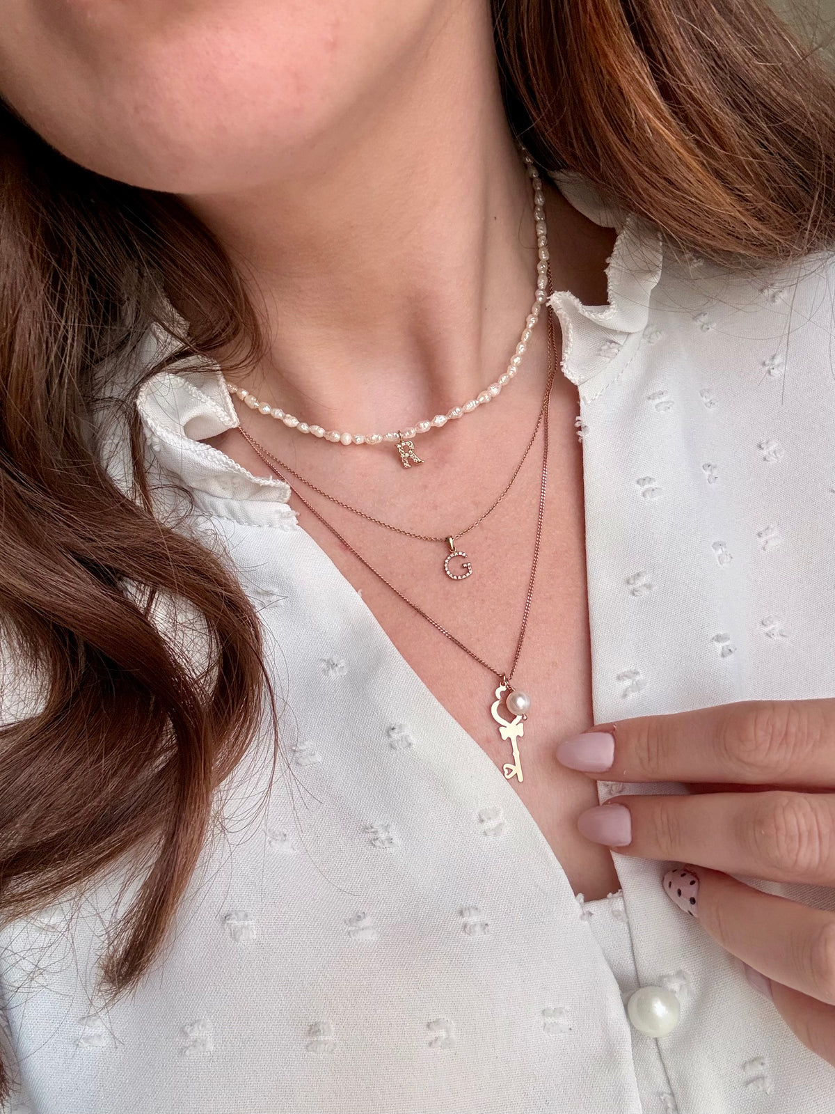 COLLANA CHIAVE DEL CUORE CON PERLA