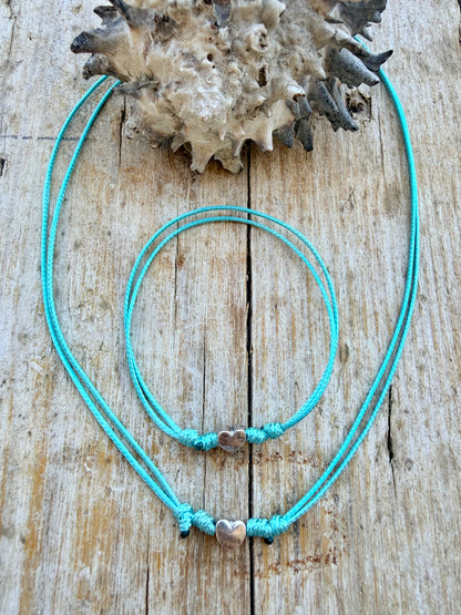 COLLANA CORDINO CON CUORICINO