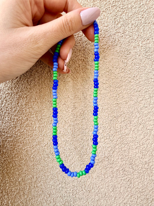 COLLANINA COLORATA PER BAMBINO - BLU E VERDE