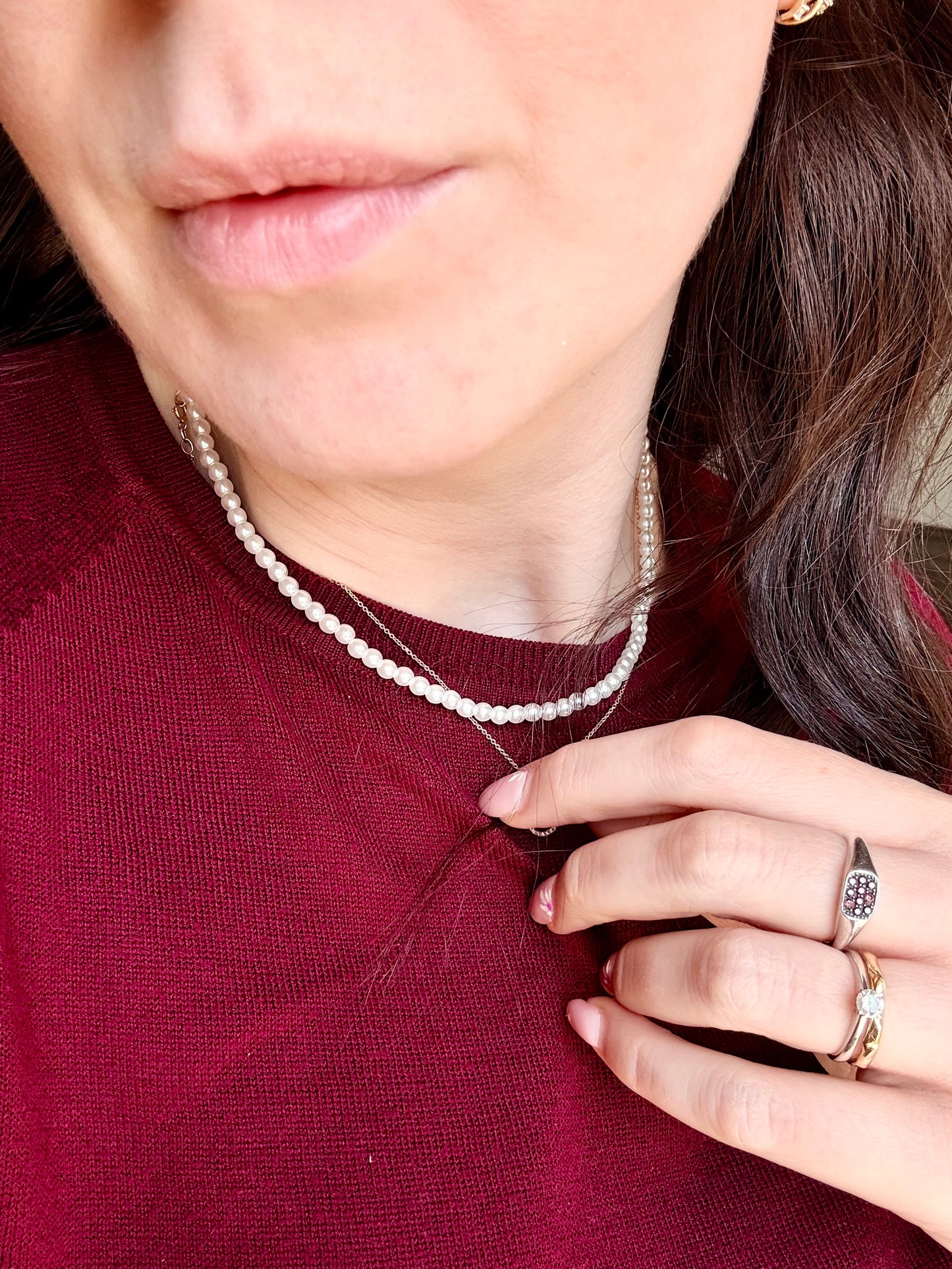 COLLANA PERLE CERATE 4mm