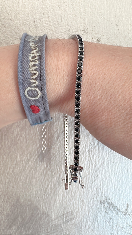 TENNIS UNISEX CON ZIRCONI DA 2 mm