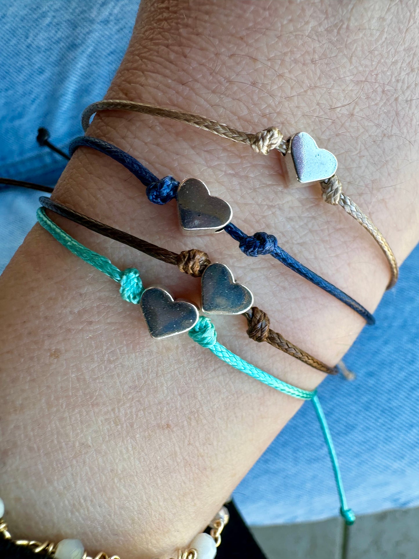 BRACCIALE CORDINO CON CUORE