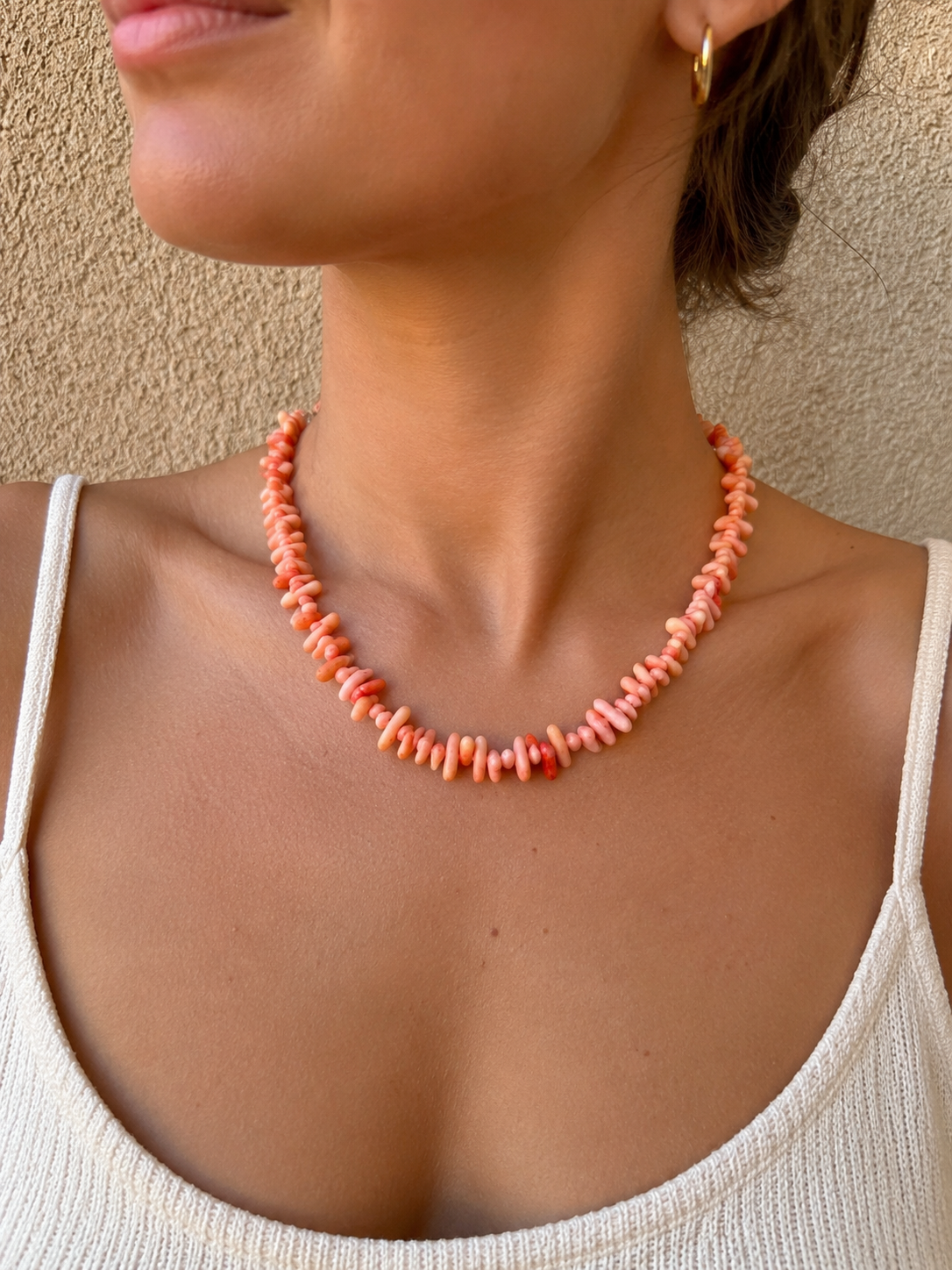 COLLANA CORALLO BAMBOO ROSA
