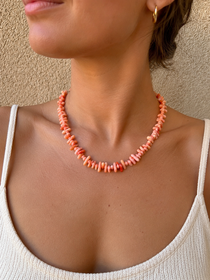 COLLANA CORALLO BAMBOO ROSA