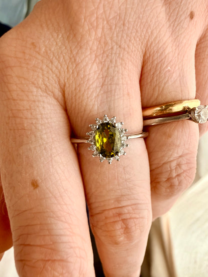 ANELLO MARGHERITA BABY IN ARGENTO CON ZIRCONI REGOLABILE