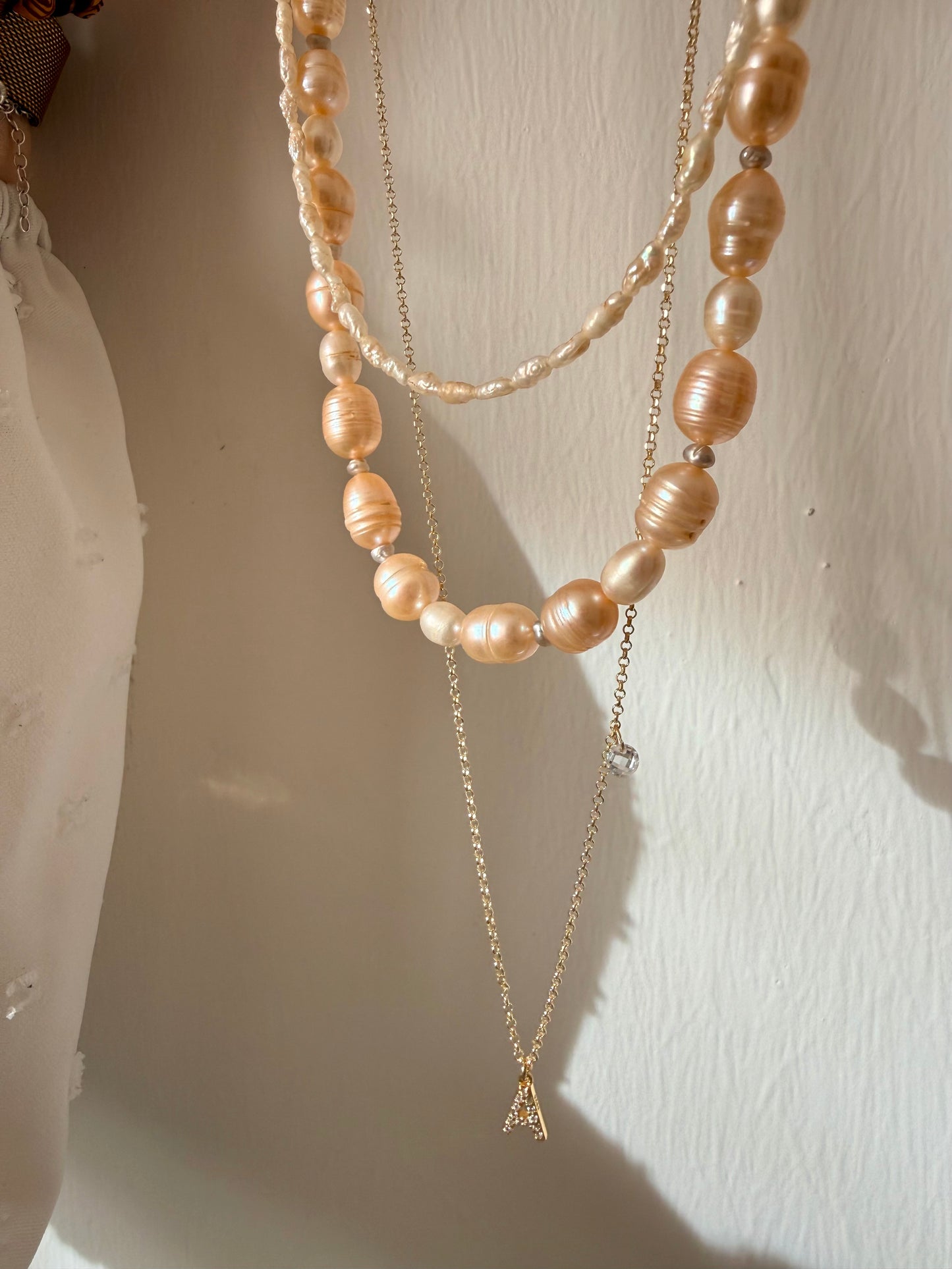 COLLANA CON LETTERINA E MICRO PUNTO LUCE