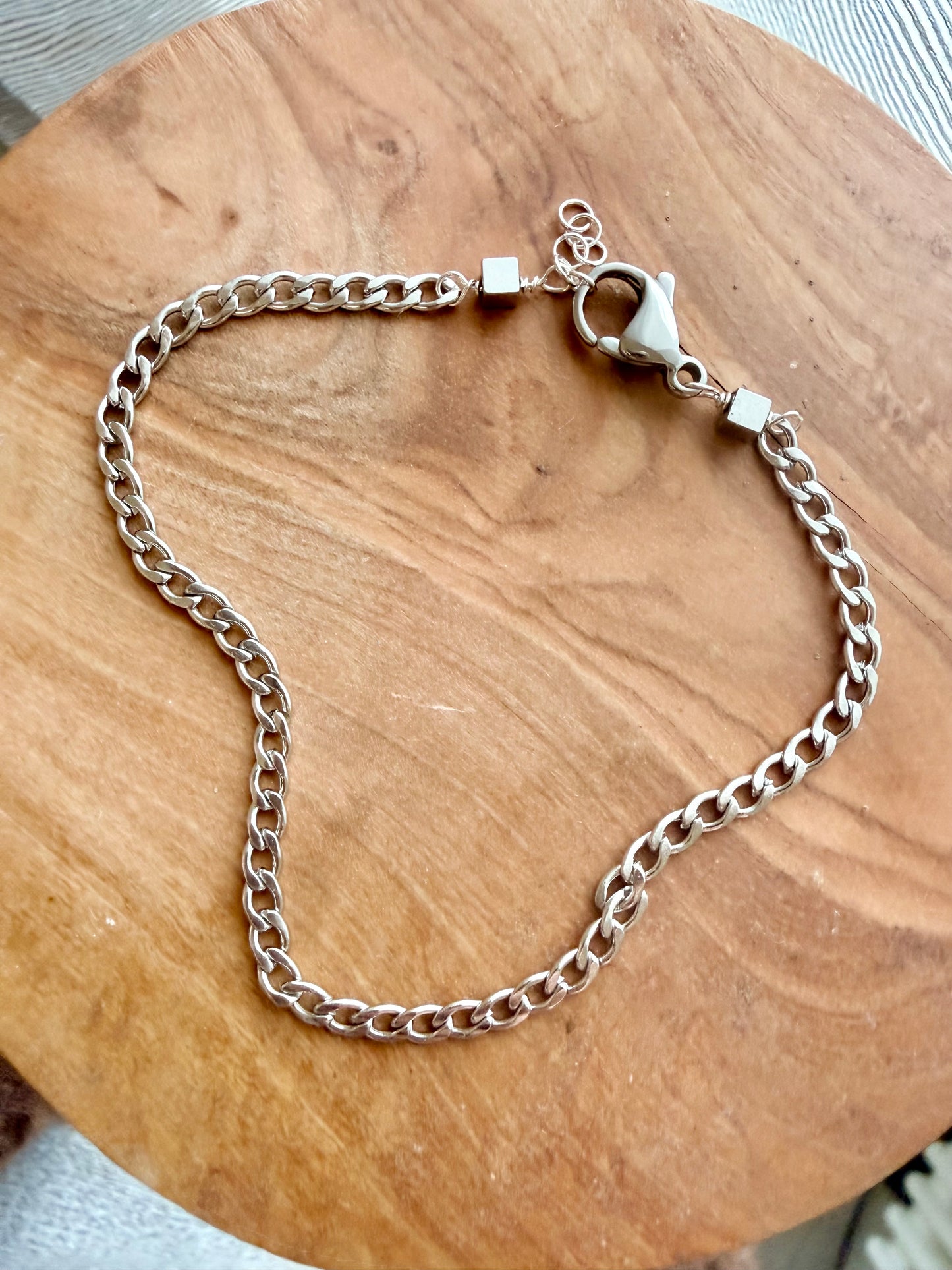 BRACCIALE CATENA GROUMETTE PIATTA