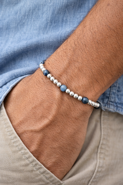 BRACCIALE CON EMATITE E SODALITE