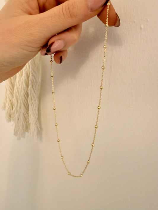 COLLANA CON CATENA A PALLINI