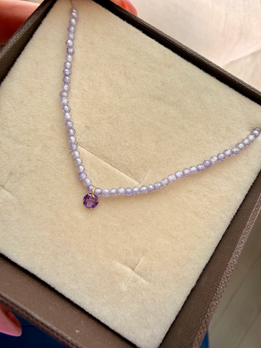 COLLANA ZIRCONI LILLA