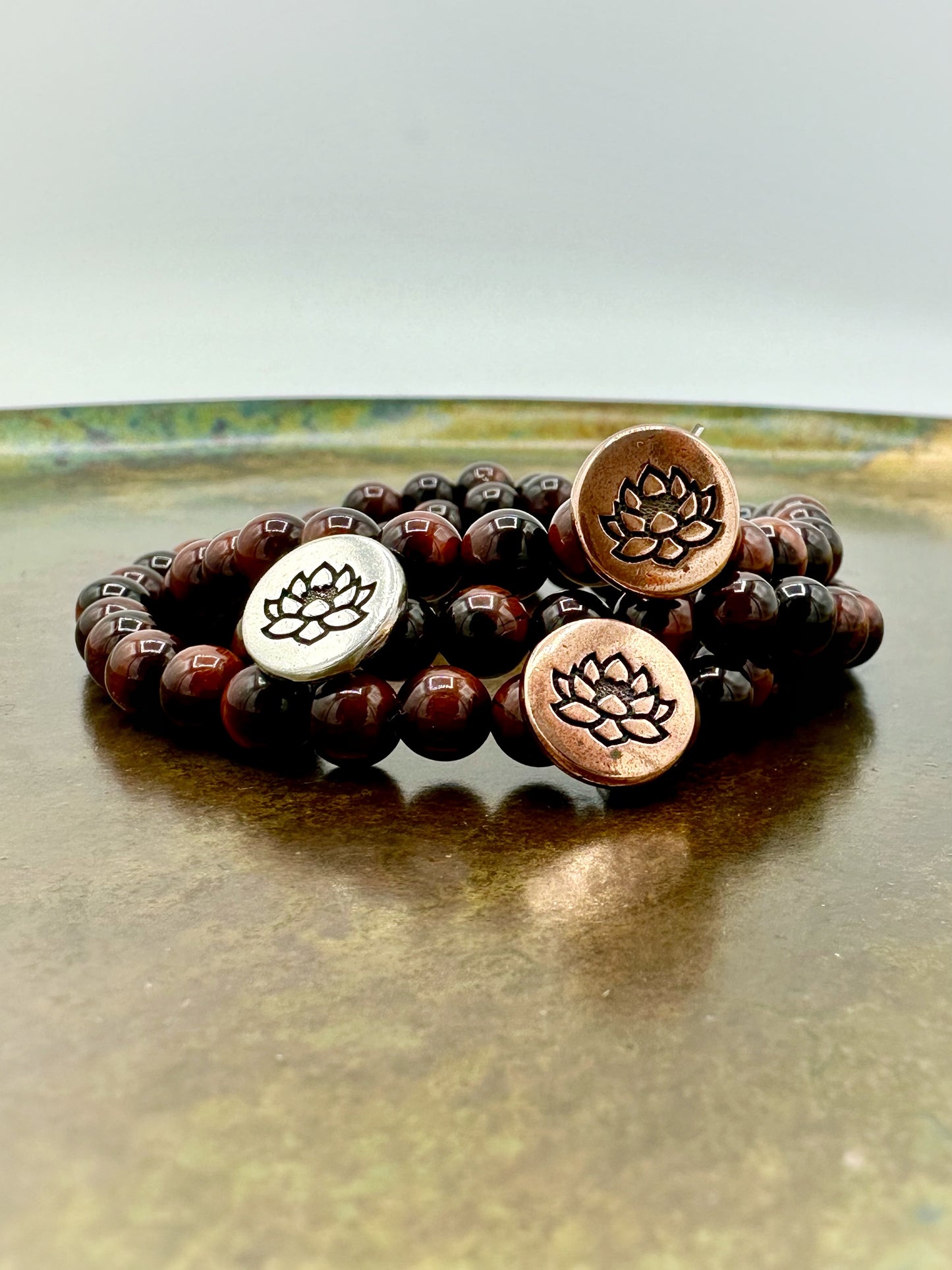 BRACCIALE LOTO DAI MILLE PETALI - OCCHIO DI TIGRE 2/3^ CHAKRA