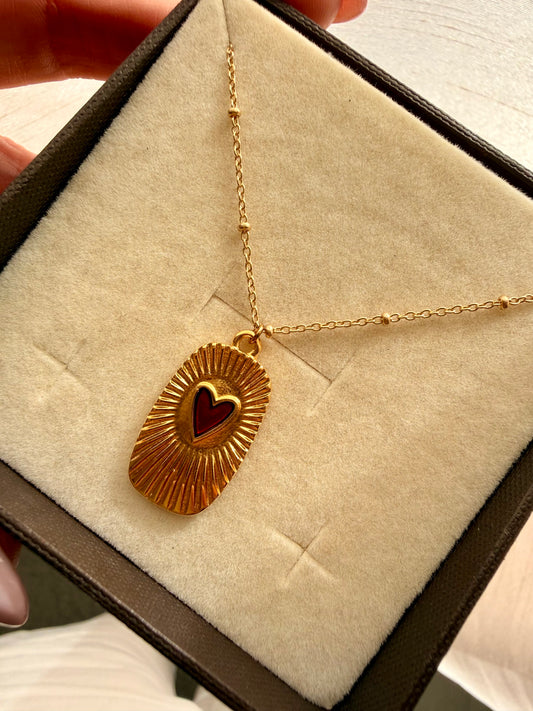 COLLANA MEDAGLIETTA CUORE RADIOSO