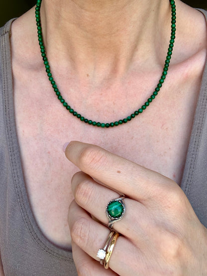 COLLANA CON PERLE DI MALACHITE