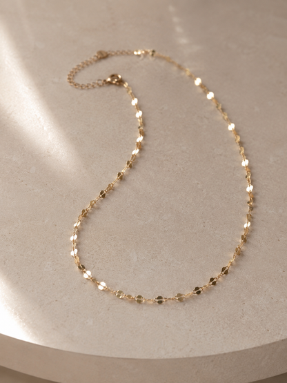 COLLANA CON OVALI PIATTI LAVORATI