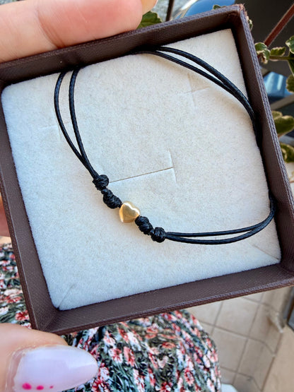 COLLANA CORDINO CON CUORICINO