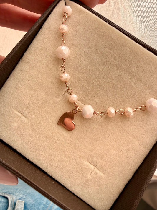 BRACCIALE CUORE ROSA