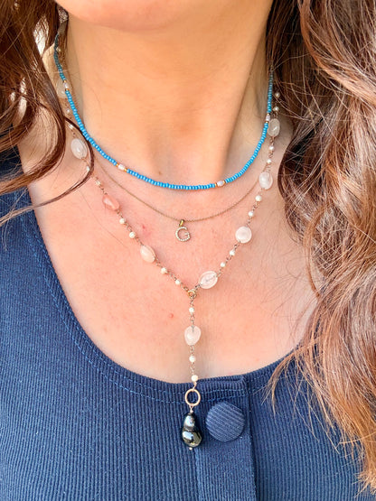 COLLANA PRECIOSA MICRO RONDELLE COLORATE ALTERNATE A MICRO PERLA RISINO NATURALE ARGENTO DORATO