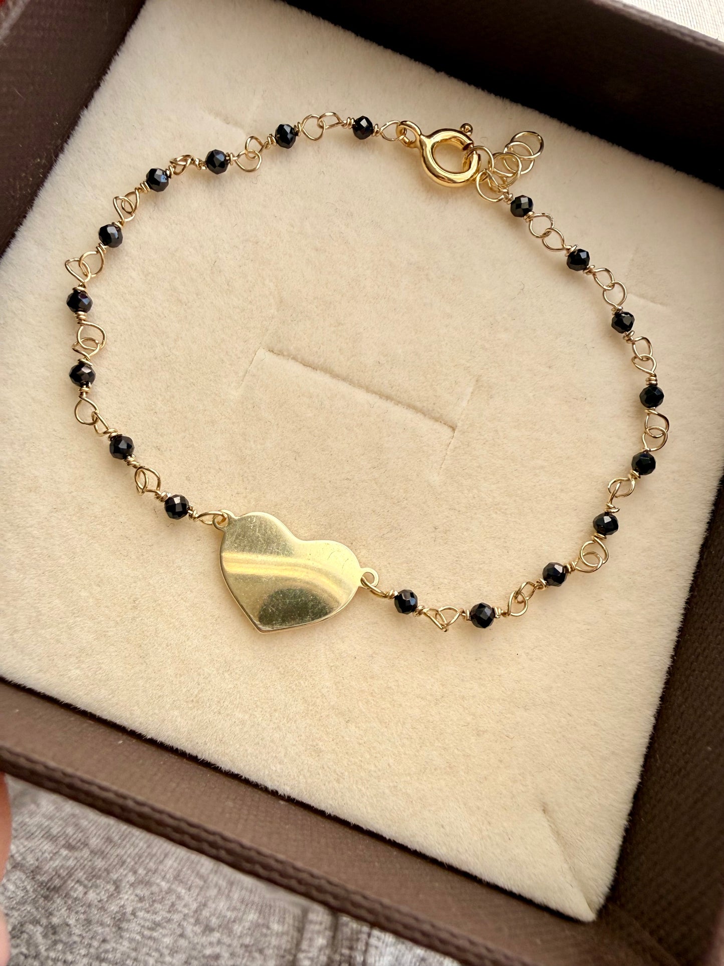 BRACCIALE CRISTALLI CON CUORE