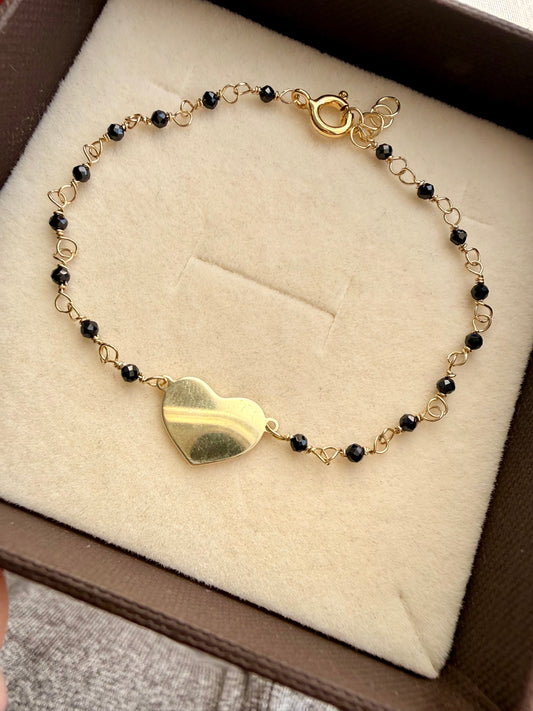 BRACCIALE CRISTALLI CON CUORE